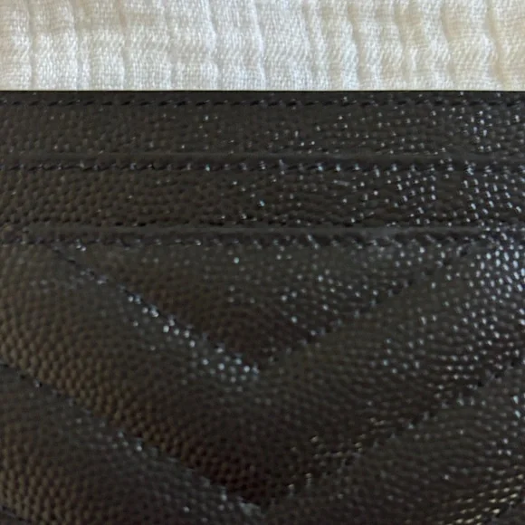 Yves Saint Laurent Black and Gold Card Holder - Picture 5 of 9